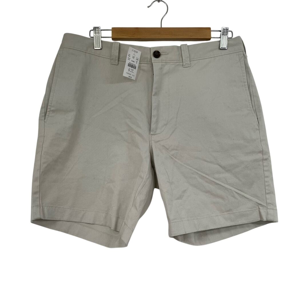 J Crew Womens Khaki 7 In Inseam Chino Shorts 32 Dressy Shorts Preppy Beige